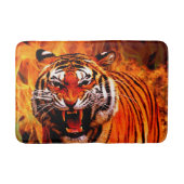 Tiger und Flamme Badematte (Vorderseite)