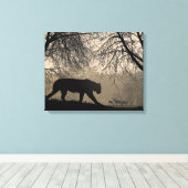 Tiger und Hirsch Leinwanddruck (Insitu (Holzboden))