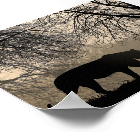 Tiger und Hirsch Poster (Ecke)