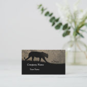 Tiger und Hirsche Silhouette Visitenkarte (Stehend Vorderseite)