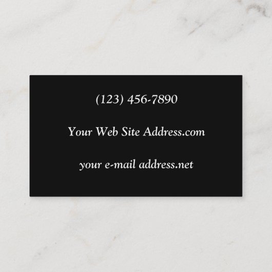 Tiger und Hirsche Silhouette Visitenkarte (Rückseite)