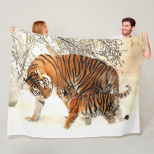 TIGER und ihr CUB Fleecedecke