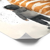 Tiger und Junge Poster (Ecke)