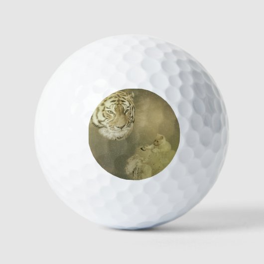 Tiger und Kitten, Golfplätze Golfball (Vorderseite)