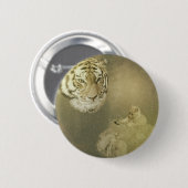 Tiger und Kitten, rundes Abzeichen Button (Vorne & Hinten)