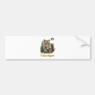 Tiger und Knochen Autoaufkleber