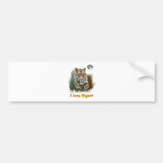 Tiger und Knochen Autoaufkleber (Vorne)