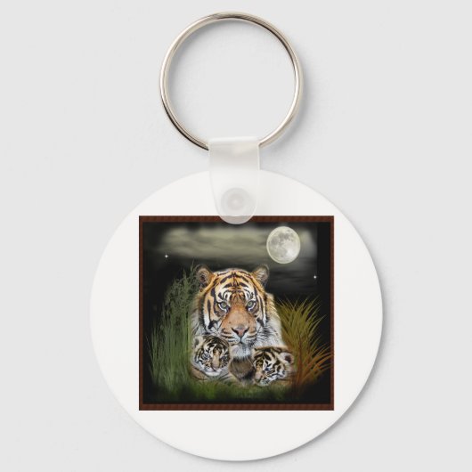 Tiger und Knochen Schlüsselanhänger (Vorderseite)
