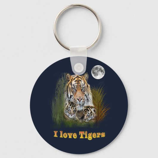 Tiger und Knochen Schlüsselanhänger (Vorderseite)