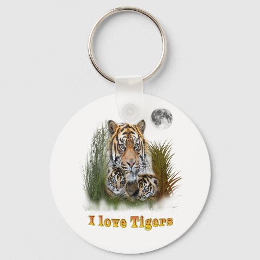 Tiger und Knochen Schlüsselanhänger (Vorderseite)