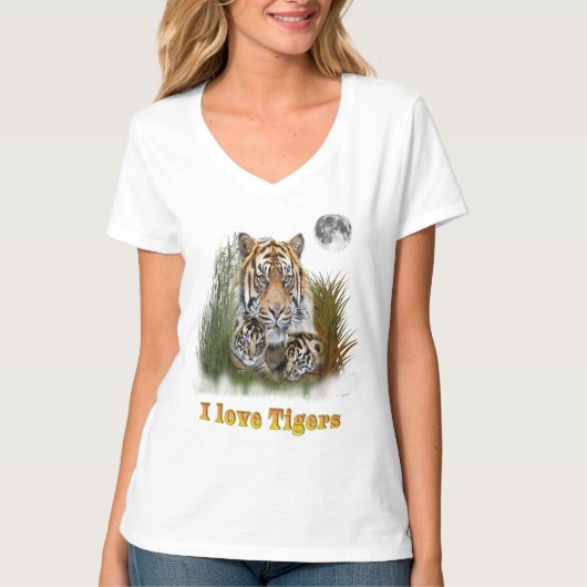 Tiger und Knochen T-Shirt (Vorderseite)