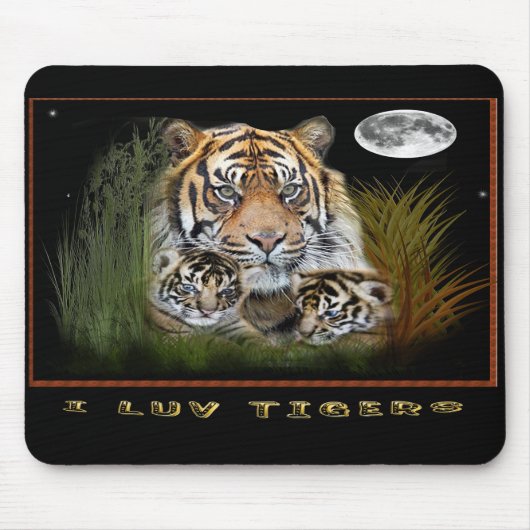 Tiger und Kragenmousepad Mousepad (Vorne)
