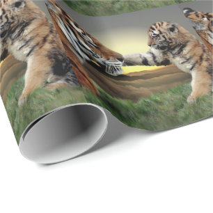 Tiger- und Kuppelpapier Geschenkpapier