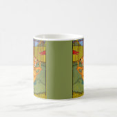 Tiger und Leoparden-Wrestling Kaffeetasse (Mittel)