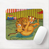 Tiger und Leoparden-Wrestling Mousepad (Mit Mouse)