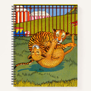 Tiger und Leoparden-Wrestling Notizblock