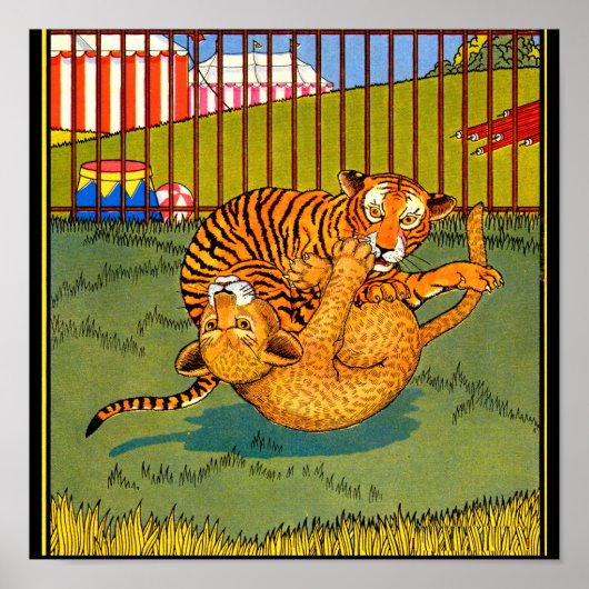 Tiger und Leoparden-Wrestling Poster (Vorne)