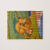 Tiger und Leoparden-Wrestling Puzzle (Horizontal)