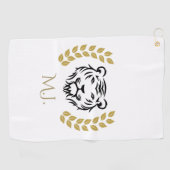Tiger und Lorbeeren Golfhandtuch (Horizontal)