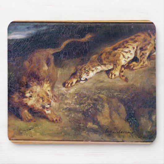 Tiger und Löwe Mousepad (Vorne)