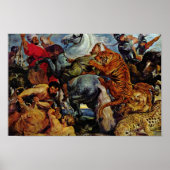 Tiger und Löwen Jagd auf Rubens Peter Paul Poster (Vorne)