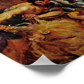 Tiger und Löwen Jagd auf Rubens Peter Paul Poster (Ecke)