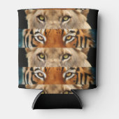 Tiger und Löwenaugen Foto Dosenkühler (Vorderseite)