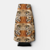 Tiger und Löwenaugen Foto Flaschenkühler (Vorderseite)