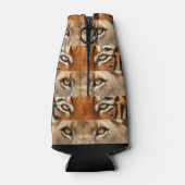 Tiger und Löwenaugen Foto Flaschenkühler (Rückseite)