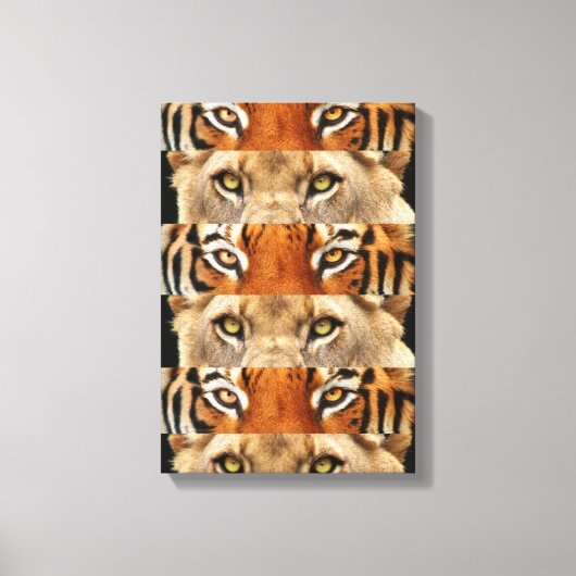 Tiger und Löwenaugen Foto Leinwanddruck (Vorderseite)