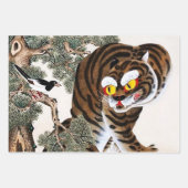 Tiger und Magpie Minhwa unter Pine Tree Geschenkpapier Set (Vorderseite 2)