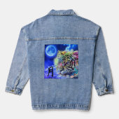 TIGER UND MOON JEAN JACKET FÜR FRAUEN JEANSJACKE (Rückseite)