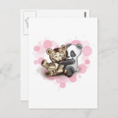 Tiger und Panda Postkarte (Vorne/Hinten)