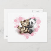 Tiger und Panda Postkarte (Vorne/Hinten)