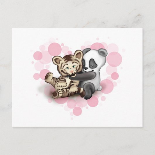 Tiger und Panda Postkarte (Vorderseite)