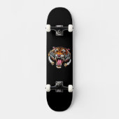 Tiger und Schädel Skateboard (Vorderseite)