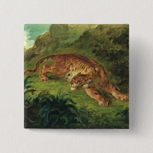Tiger und Schlange, 1858 Button (Vorderseite)
