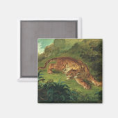 Tiger und Schlange, 1858 Magnet (Vorderseite/Rückseite)