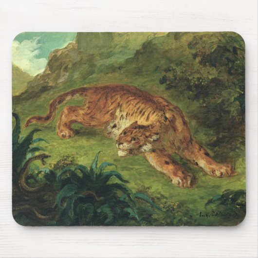Tiger und Schlange, 1858 Mousepad (Vorne)