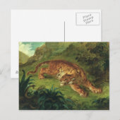 Tiger und Schlange, 1858 Postkarte (Vorne/Hinten)