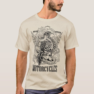 Tiger und Schlange. Speedway Motorrad Club T-Shirt