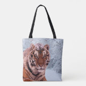 Tiger und Schnee Tasche (Rückseite)