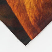 Tiger und Sonnenuntergang Fleecedecke (Ecke)