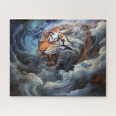 Tiger und Sturm Surreal Fantasy Art Puzzle (Horizontal)