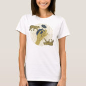 Tiger und Sunburst Boho Graphic T-Shirt (Vorderseite)