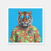 Tiger und Tabby Napkin Serviette (Vorderseite)
