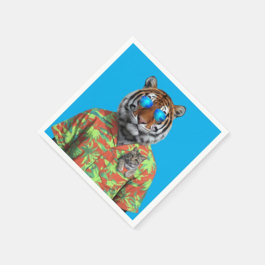 Tiger und Tabby Napkin Serviette (Ecke)