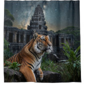 Tiger und Temple Duschvorhang (Vorderseite)