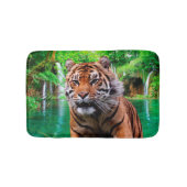 Tiger und Wasserfall Badematte (Vorderseite)