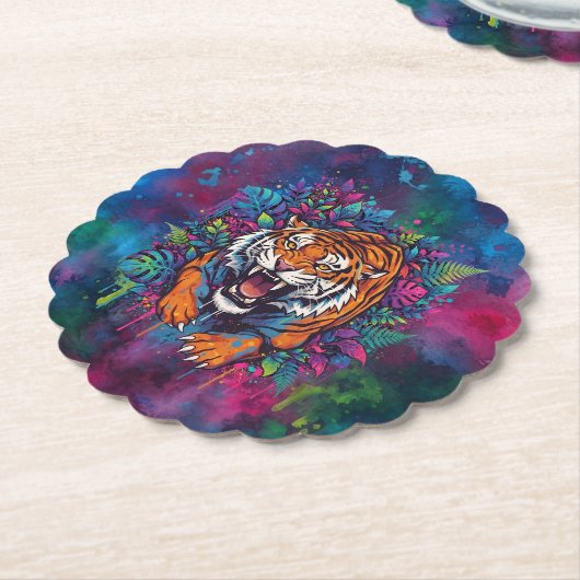 Tiger Untersetzer (angewinkelt)